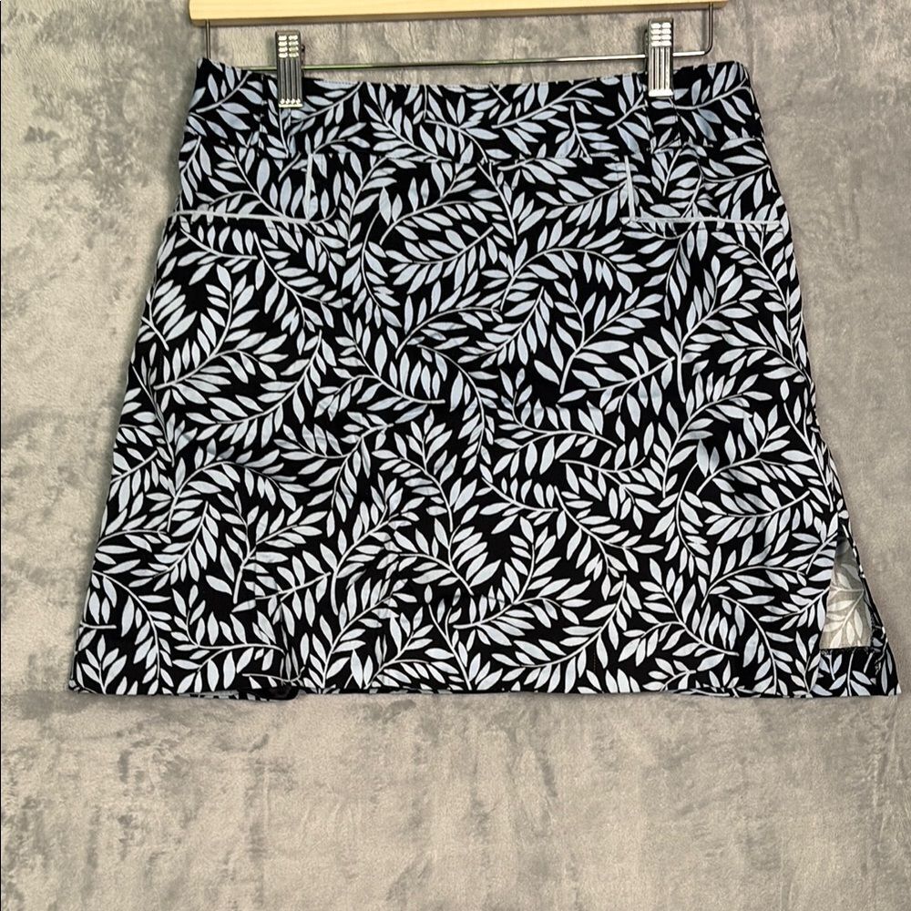 Sport Haley Light Blue Black Floral Skort Skirt with Built in Shorts Size 6